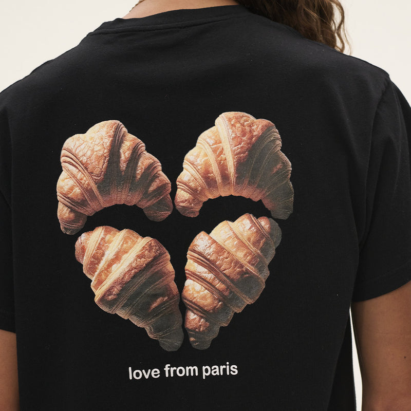 Carne Bollente - T-Shirt Croissant Crush - Noir