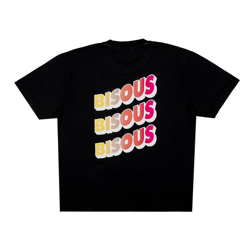 Bisous Skateboard - T-shirt Sonics - Tiedye Noir