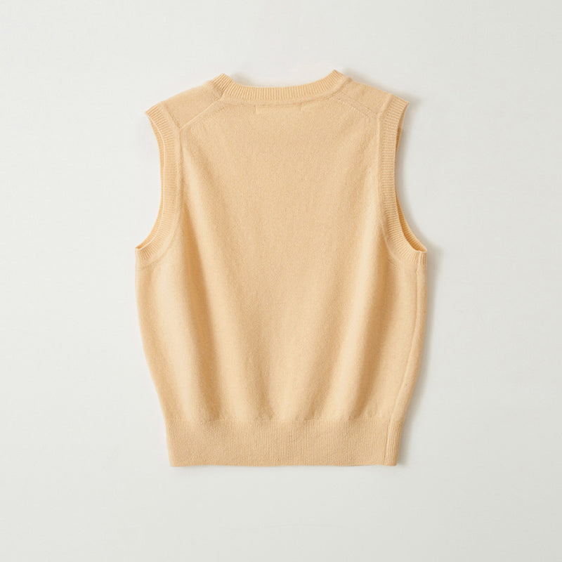 Nothing Written - Pull-over basique Col en V - Jaune