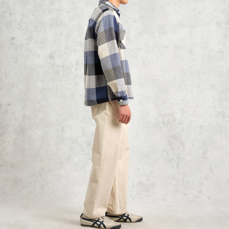 Wax London -  Surchemise Whiting - Marine & Ecru