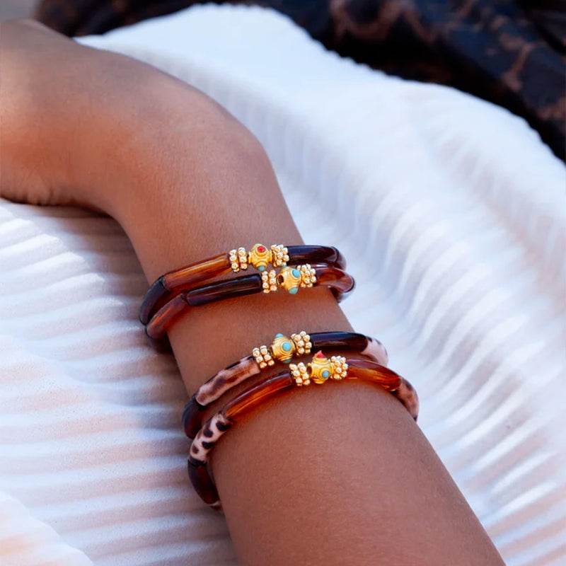 Juhu - Bracelet Duo Mini Leo - Marron