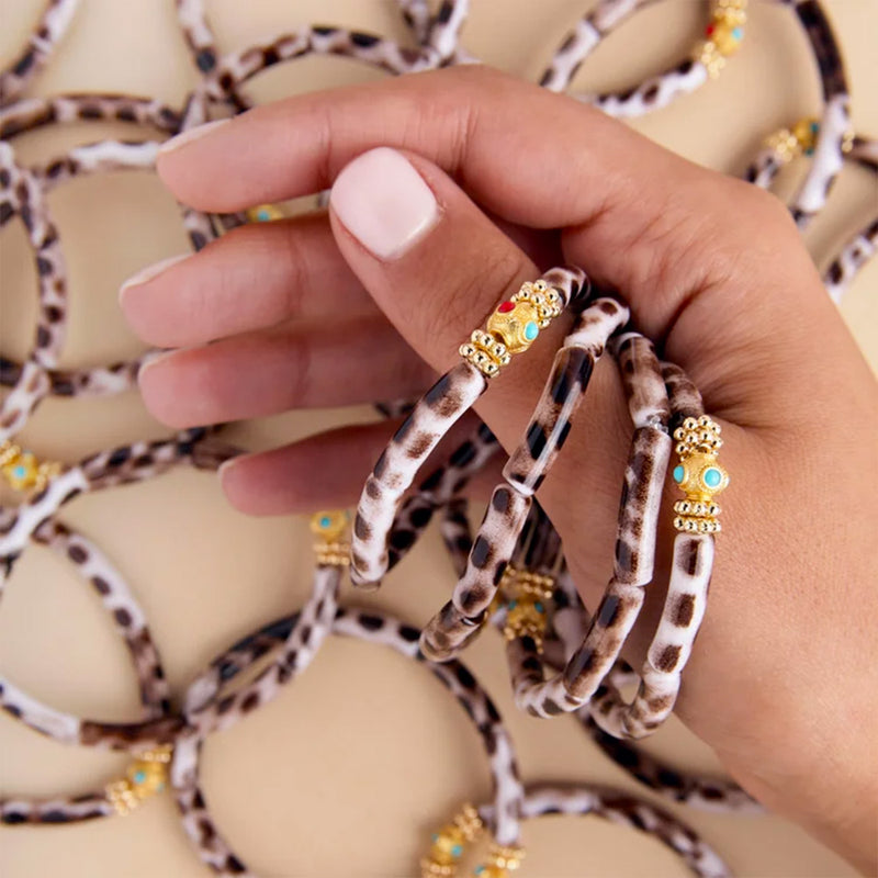 Juhu - Bracelet Duo Mini Leo - Blanc & Marron