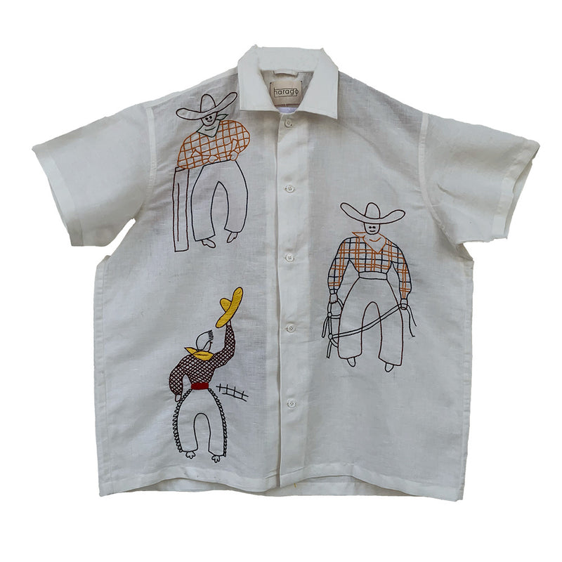 Harago - Chemise Coboy SS2545 - Blanc
