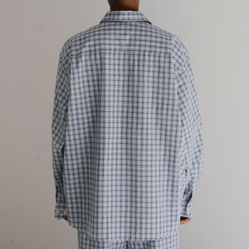 Baserange - Claude Shirt - Blue Check – Merci Paris