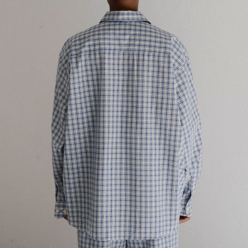 Baserange - Claude Shirt - Blue Check – Merci Paris