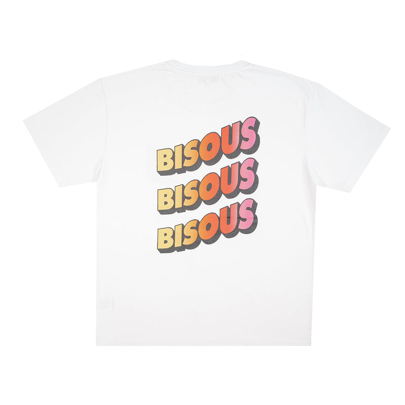 Bisous Skateboard - T-shirt Sonics - Tiedye Blanc