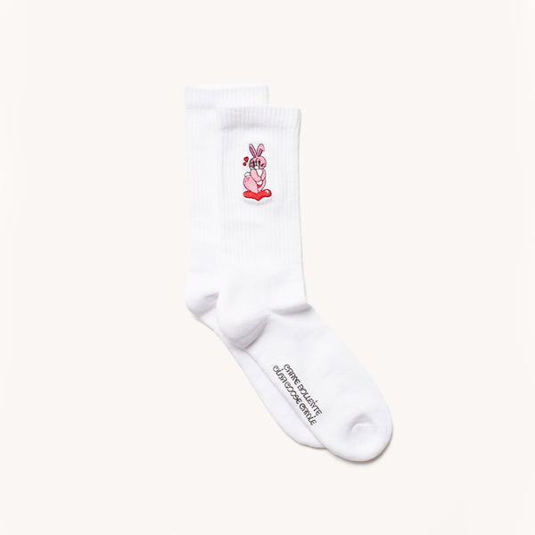 Carne Bollente - Chaussette Lucky Rabbit - Blanc