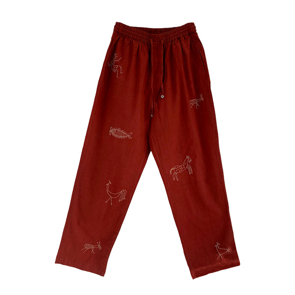 Harago - Pantalon Animals SS2558 - Terracotta