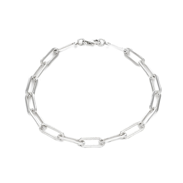 Mara Scalise - Bracelet Link Rectangle Chain - Silver