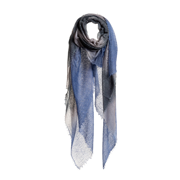 Mirror in the sky - Foulard St Tropez - Dip dye Bleu