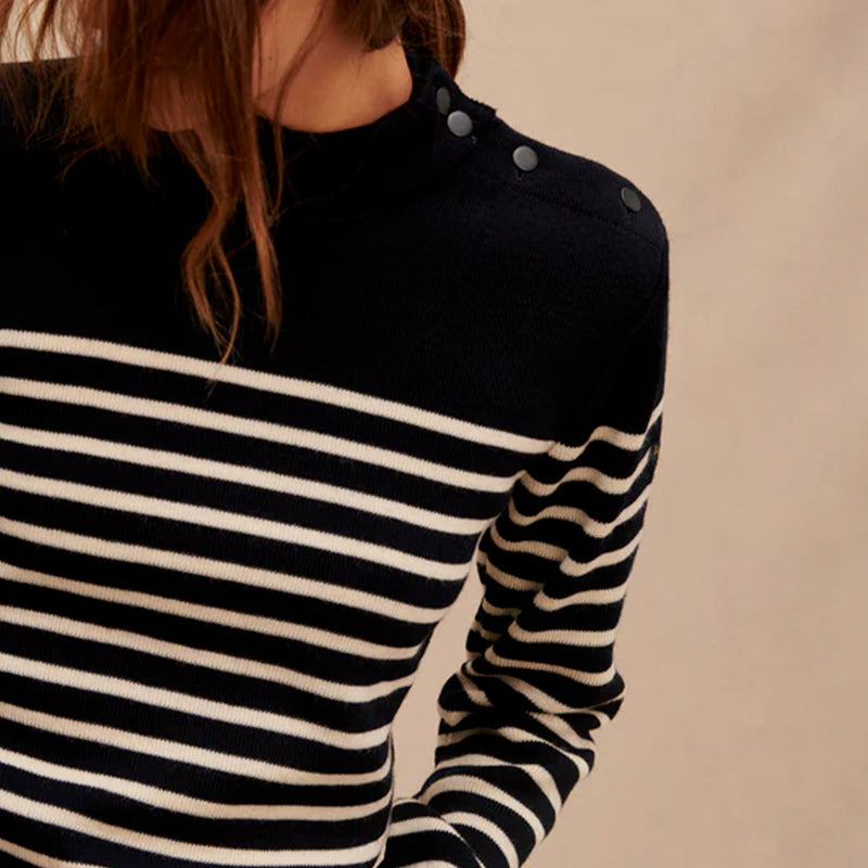Le Minor - Pull Marin - Marine & Ecru