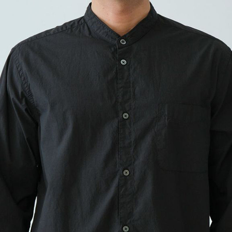 Sage de Cret - Chemise Longue Col Montant - Noir