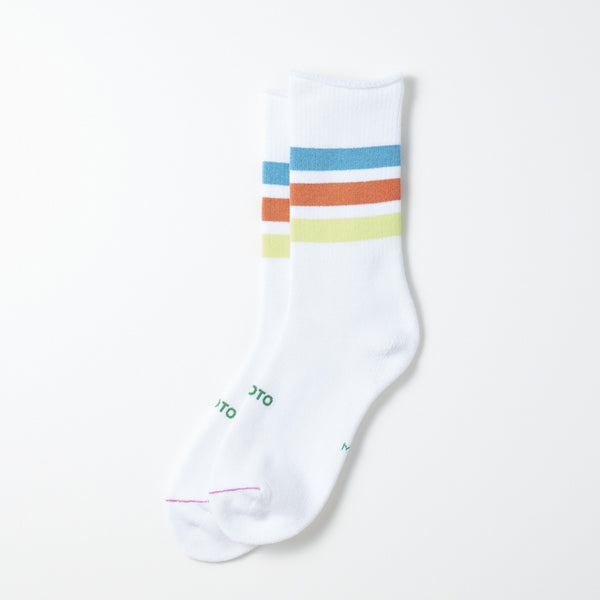 Rototo - Chaussettes 3 bandes - Bleu/Orange/Vert