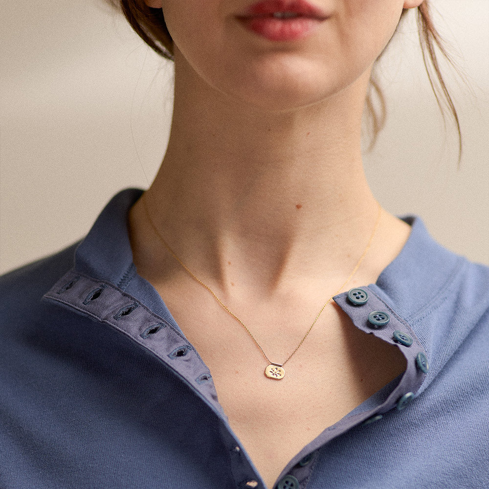 Bijou alliage doré collier créateur breloques Kookai Paris necklace