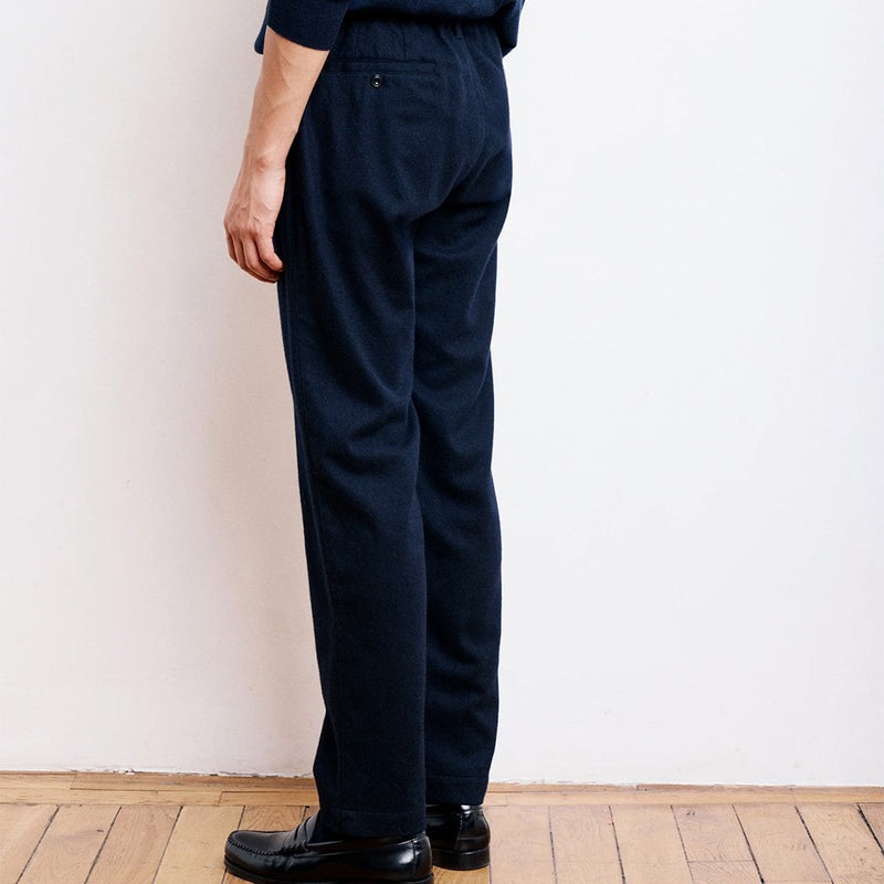Hartford - Pantalon Tanker Flanelle - Bleu Marine