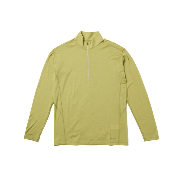 Snow Peak - Pull Demi-zip Laine - Vert Clair