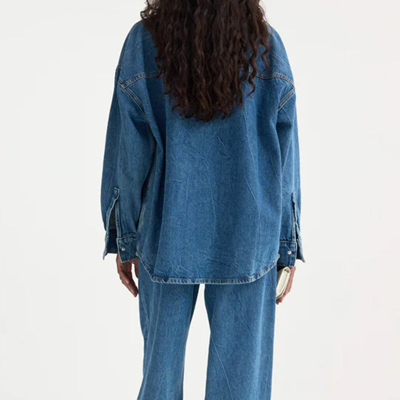 Rohe - Chemise Denim Oversized - Bleu Mid