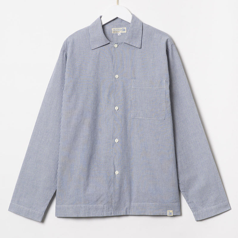 Merz b. Schwanen - Pyjama Top - Rayés Bleu