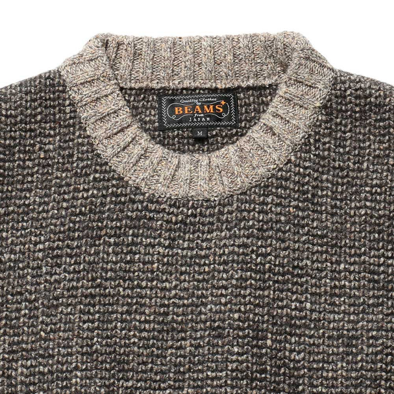 Beams Plus - Pull col rond - Beige