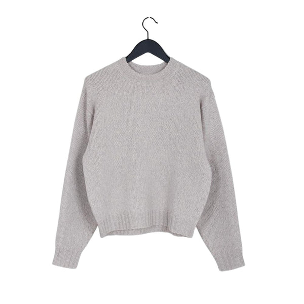 6397 - Pull col rond haut - Beige