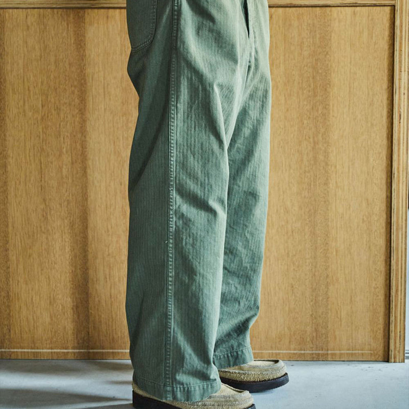 OrSlow - Pantalon utilitaire large à chevrons - Kaki