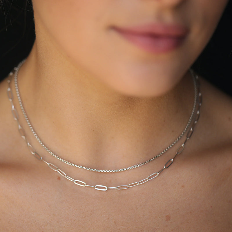 Mara Scalise - Collier Thin Box Chain - Silver