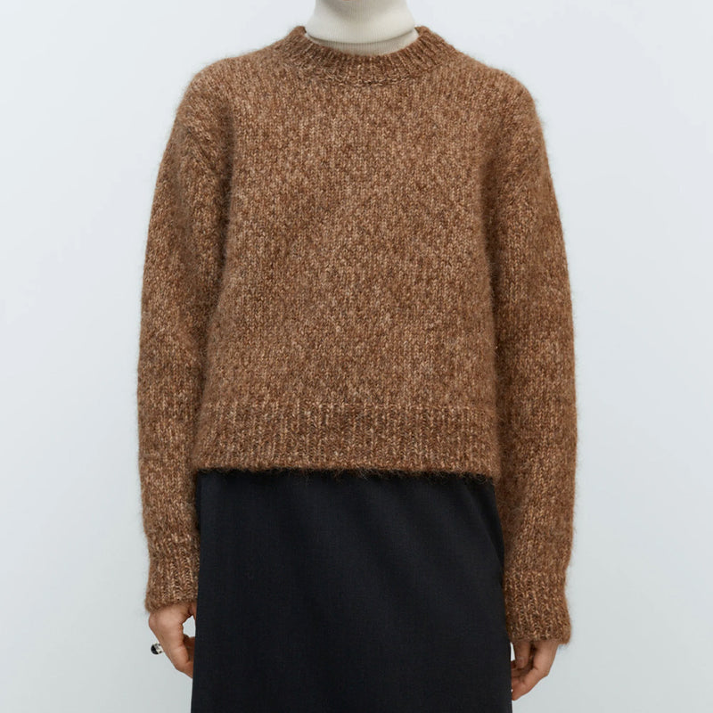 Cordera - Pull Chunky Mélangé - Marron
