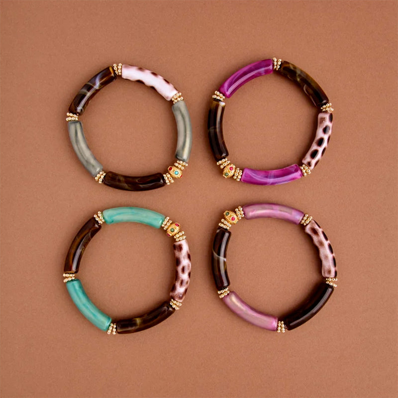 Juhu - Bracelet Juhu - Léo, Violet & Marron