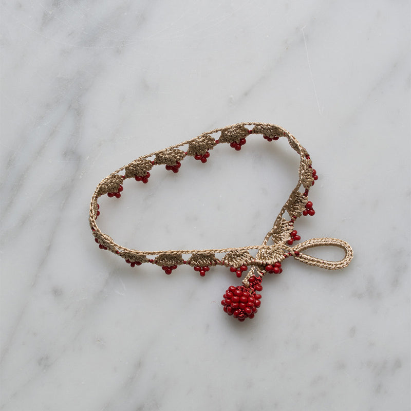 Ottomania - Bracelet crochet Crown - Camel & Rouge