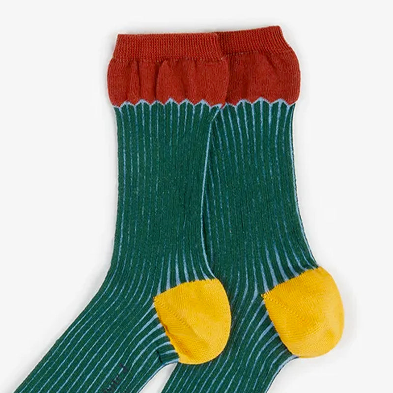 Exquisite J - Chaussettes CA74 - Vert et Rouge