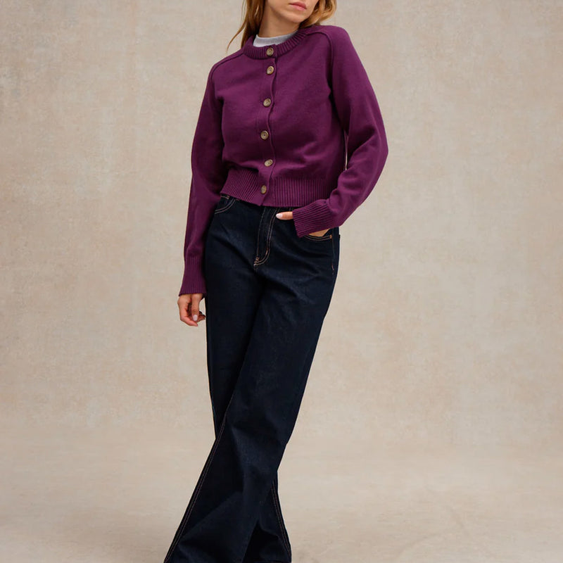 Le Minor - Cardigan - Prune
