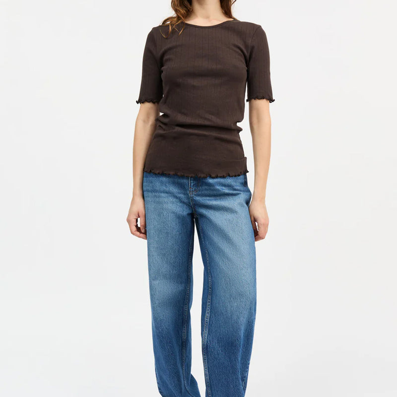 Skall Studio - T-Shirt Edie - Marron Foncé