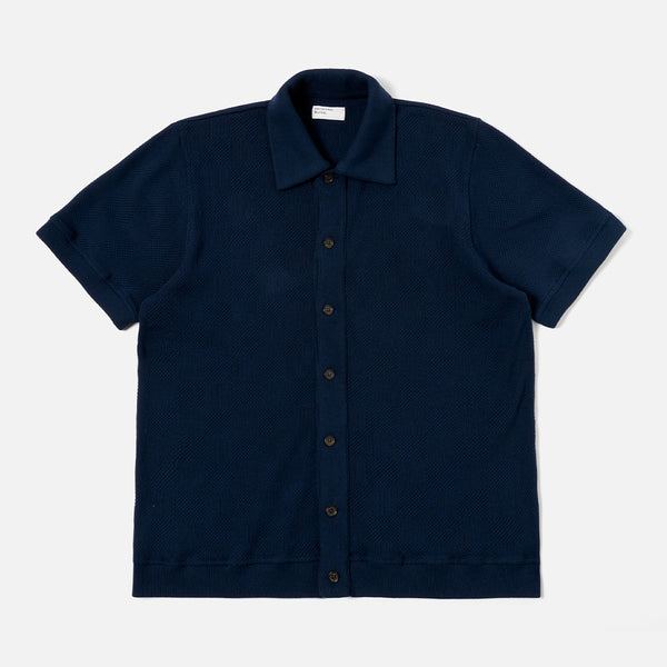 Universal Works - Polo Through Button -  Marine