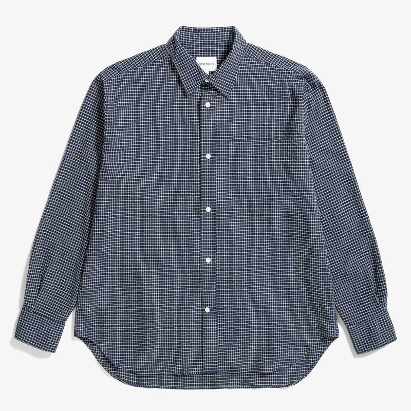 Norse Project - Chemise oversize à carreaux - Marine