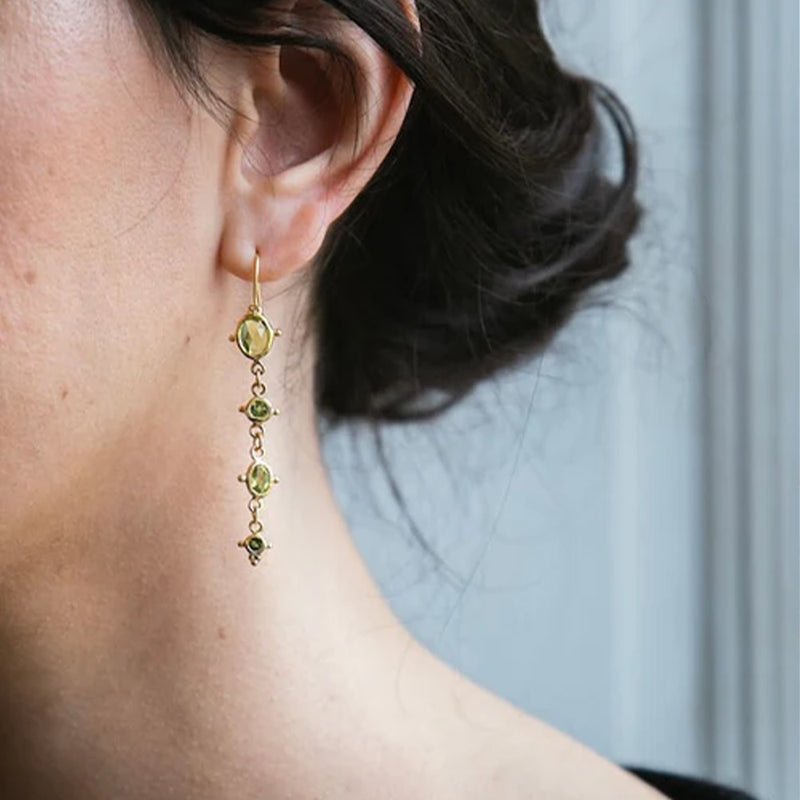 Alix D. Reynis - Boucles d'oreilles Léonie - Tourmaline Verte