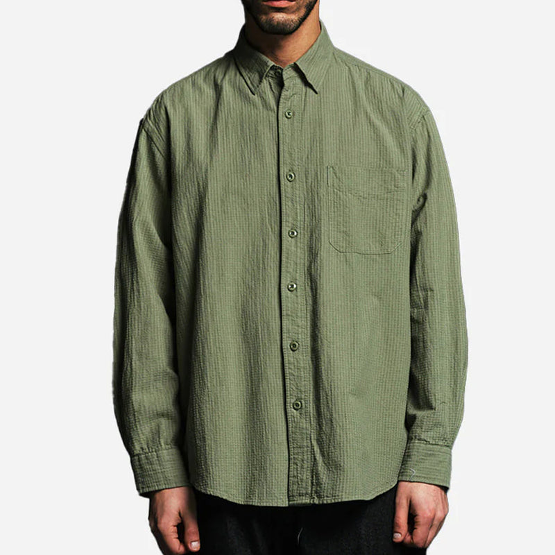 Frizmworks - Chemise Dobby Weave Seersucker - Olive