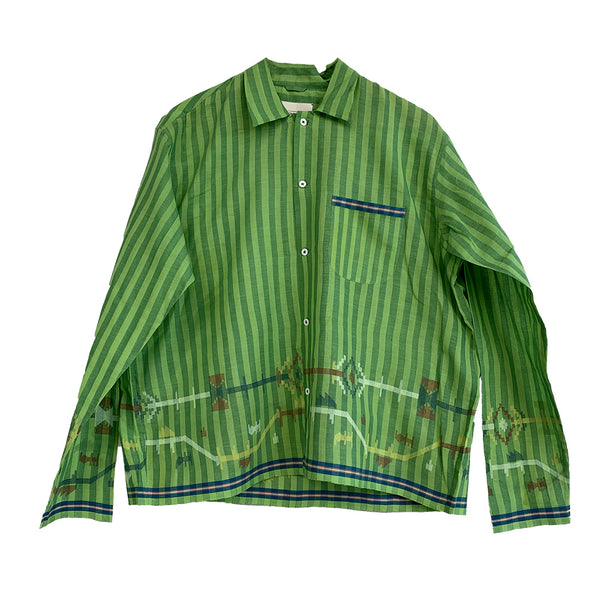 Harago - Chemise Stripy SS2543 - Vert