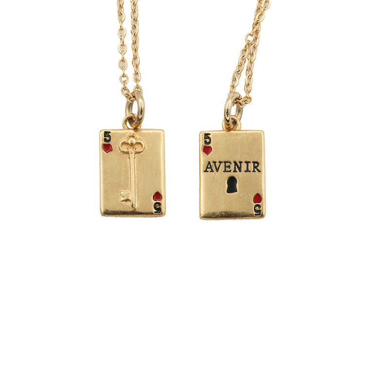 LA2L - Collier Sacha Mini Carte - Clé Avenir