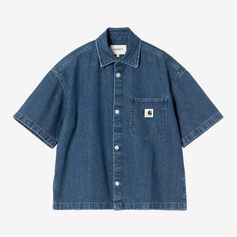 Carhartt WIP - W SS Lovilia Shirt - Stone Washed Blue – Merci Paris