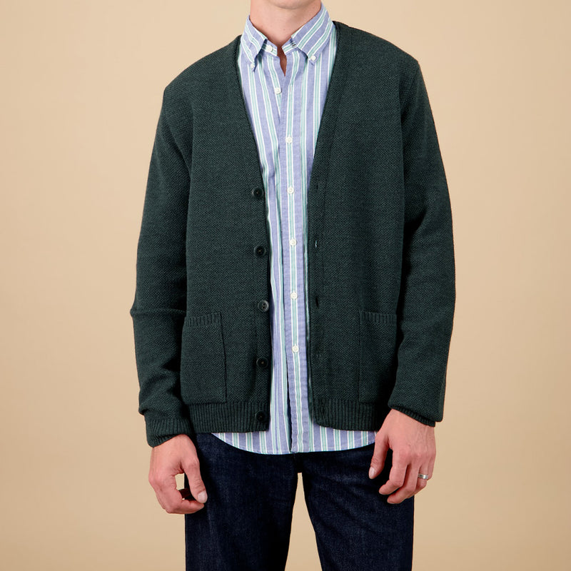Nitto Knitwear - Cardigan Youri - Vert Fôret