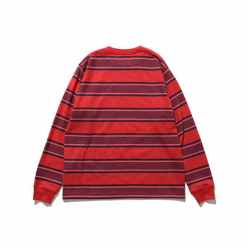 Beams Plus - T-shirt Stripe - Rouge