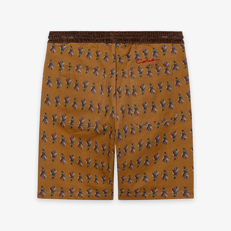 Caleb - Short à motif flora - Marron