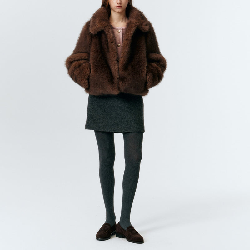 Dunst - Mini jupe en laine - Gris