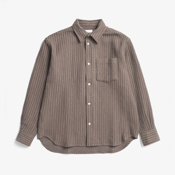 Norse Projects - Chemise Ole Oversize - Marron Seal