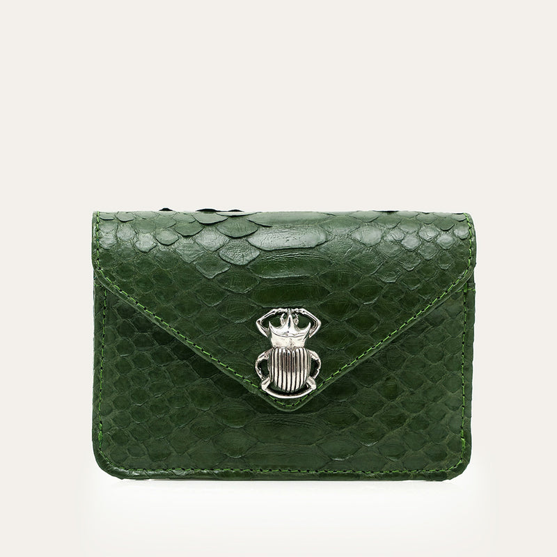 Claris Virot - Porte Carte Python Alex - Vert