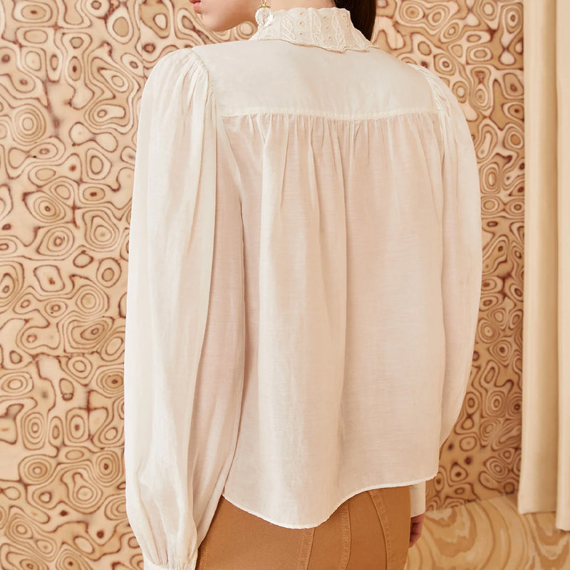 Ulla Johnson - Blouse Rowan - Blanc