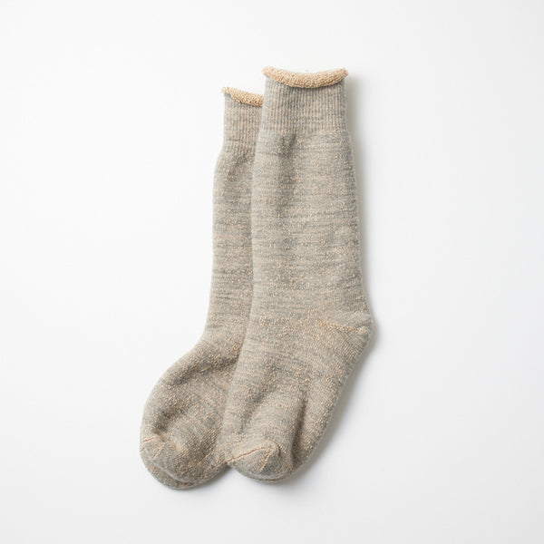 Rototo - Chaussettes double face - Gris/Marron