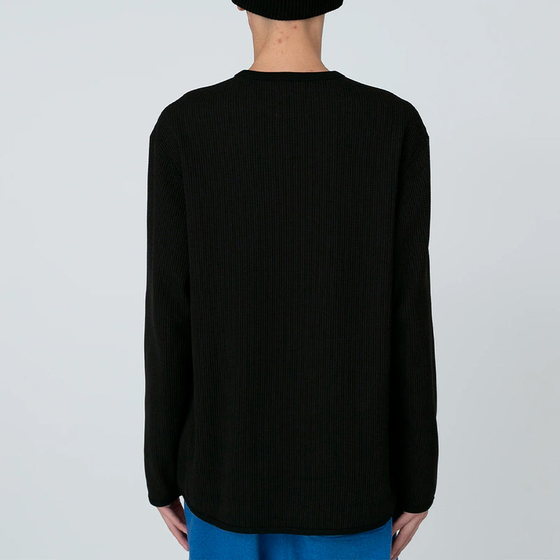 Snow Peak - T-Shirt Dry Waffle Long Sleeve - Noir