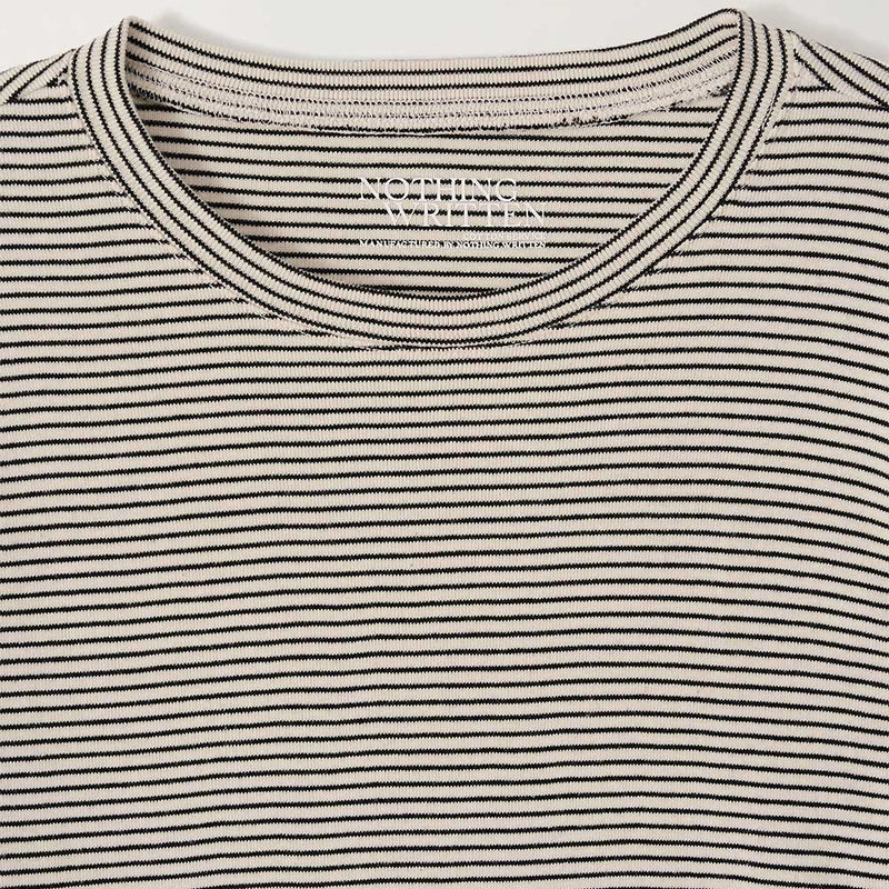Nothing Written - T-Shirt Rayures - Noir