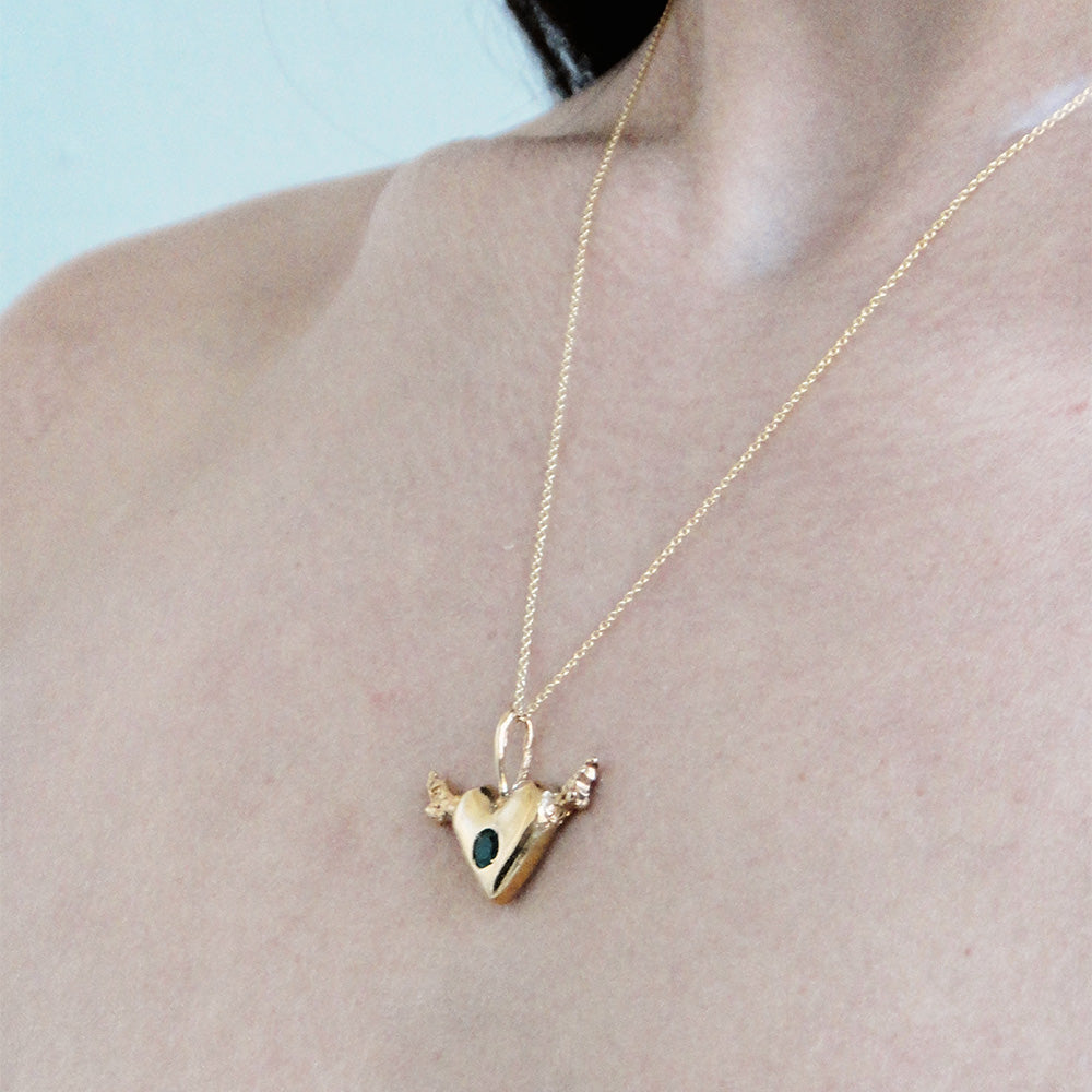 Sofia Rocha - Collier Corazon Con Alas - Or